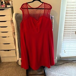 A-line red dress XXL SHEIN size 18